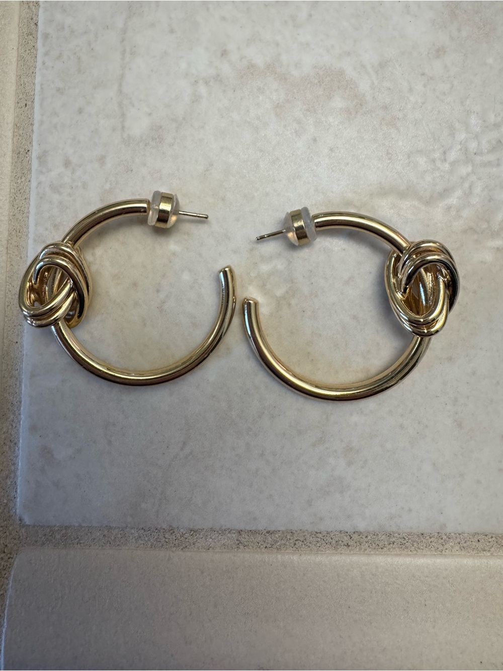 By Alexa Rae BAR Melania Clara Gold Knot Hoop Earrings